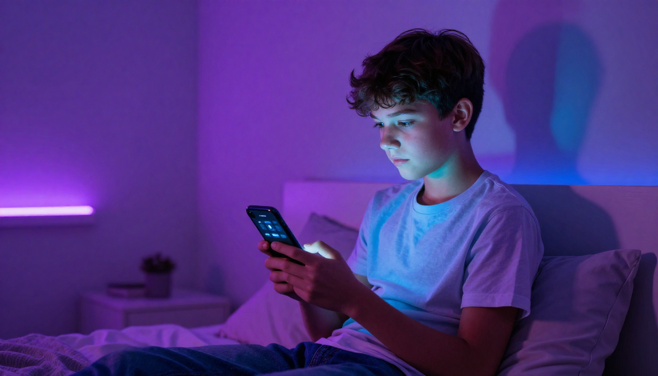 Smart lighting in a modern home interior